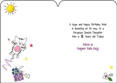 Jonny Javelin Daughter 8th Birthday Card