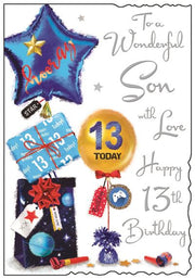 Jonny Javelin Son 13th Birthday Card