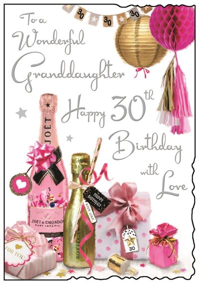 Jonny Javelin Granddaughter 30th Birthday Card