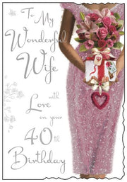 Jonny Javelin Wife 40th Birthday Card