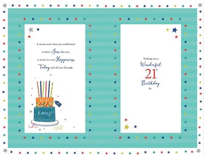 ICG Son 21st Birthday Card