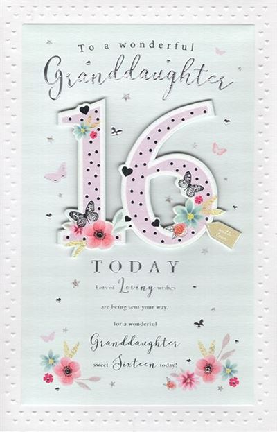 ICG Granddaughter 16th Birthday Card