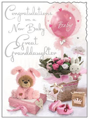 Jonny Javelin Birth of Your Great Granddaughter Card
