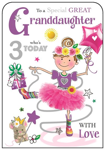 Birthday Card Birthday Gift For Year Old Granddaughter