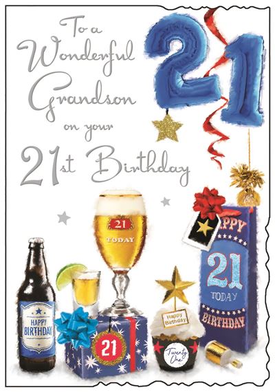 Jonny Javelin Grandson 21st Birthday Card