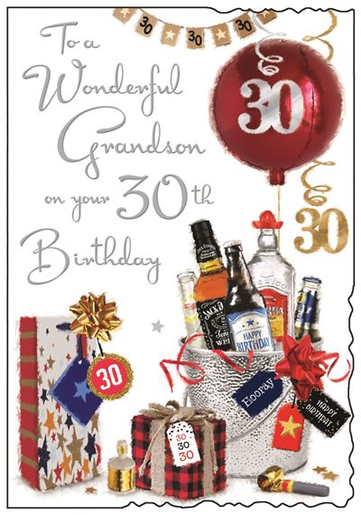Jonny Javelin Grandson 30th Birthday Card