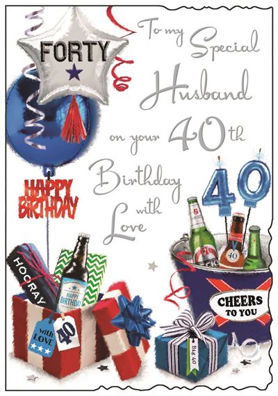 Jonny Javelin Husband 40th Birthday Card