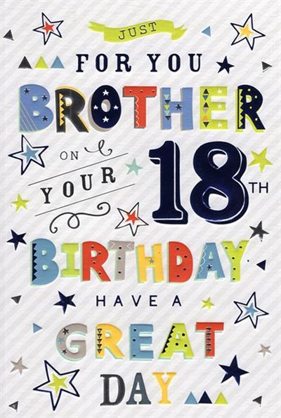ICG Brother 18th Birthday Card