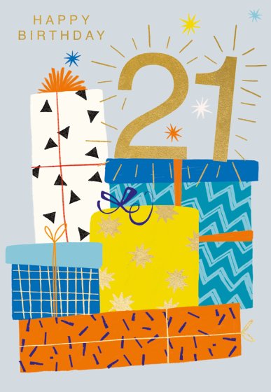 Abacus 21st Birthday Card