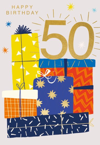 Abacus 50th Birthday Card