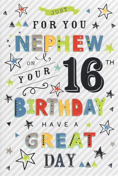 ICG Nephew 16th Birthday Card