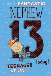 ICG Nephew 13th Birthday Card