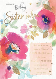 Words & Wishes Sister In Law Birthday Card