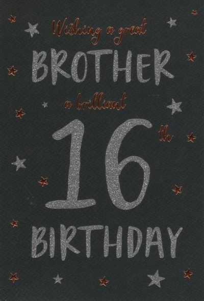 ICG Brother 16th Birthday Card