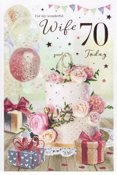 ICG Wife 70th Birthday Card