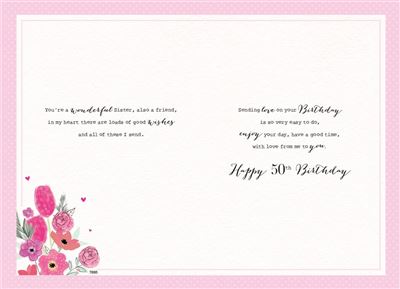 ICG Sister 50th Birthday Card