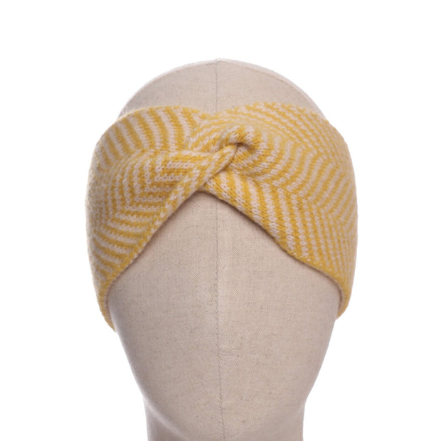 Zelly Ladies Mustard Herringbone Hairband