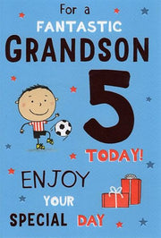 ICG Grandson 5th Birthday Card