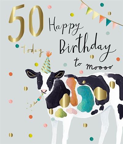 Ling Designs 50th Birthday Card