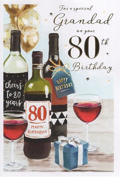 ICG Grandad 80th Birthday Card