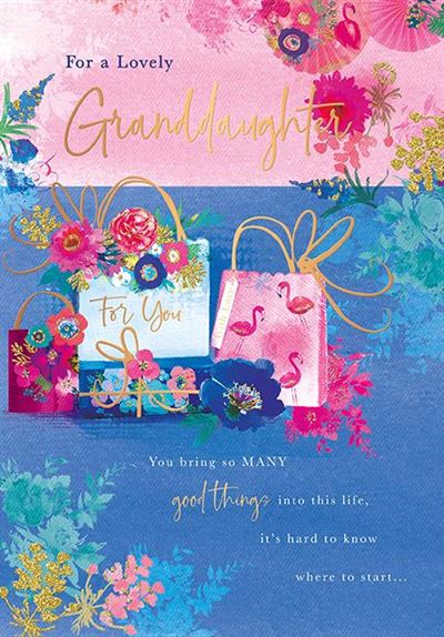 Words N Wishes Granddaughter Birthday Card