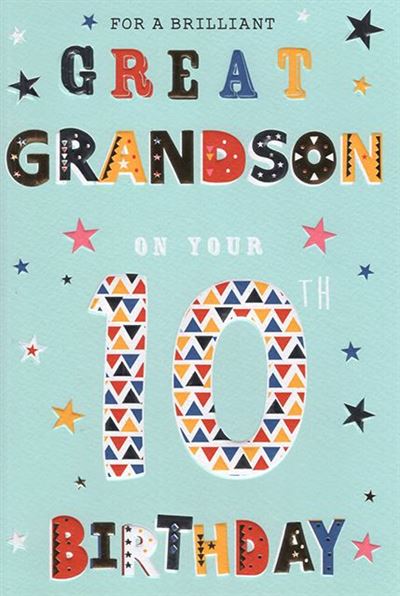ICG Great Grandson 10th Birthday Card