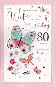 ICG Wife 80th Birthday Card