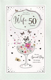 ICG Wife 50th Birthday Card