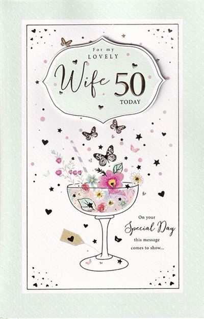 ICG Wife 50th Birthday Card
