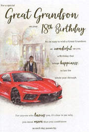ICG Great Grandson 18th Birthday Card