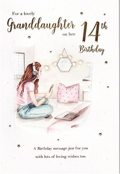 ICG Granddaughter 14th Birthday Card