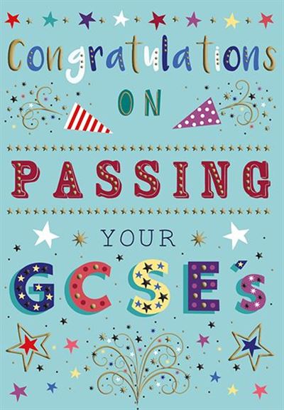 ICG Congratulations on Your G.C.S.E. Results Card