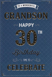 ICG Grandson 30th Birthday Card