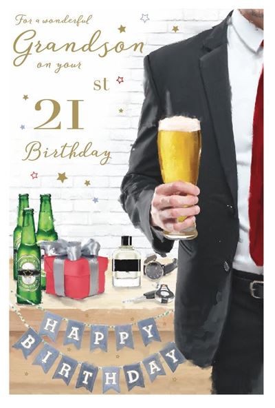 ICG Grandson 21st Birthday Card