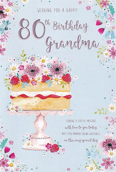 ICG Grandma 80th Birthday Card