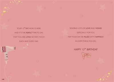 ICG Daughter 13th Birthday Card