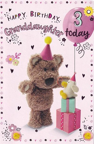 ICG Granddaughter 3rd Birthday Card
