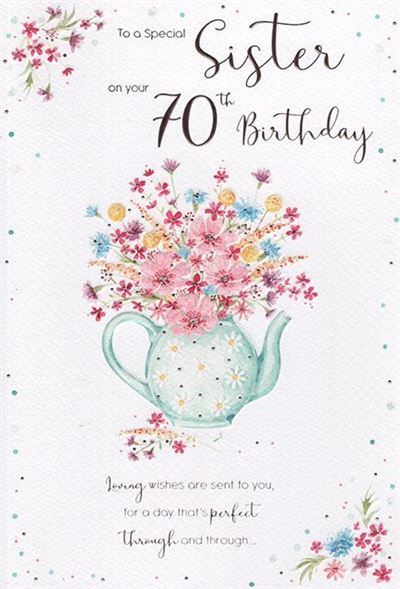 ICG Sister 70th Birthday Card
