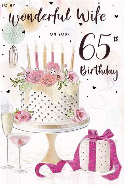 ICG Wife 65th Birthday Card