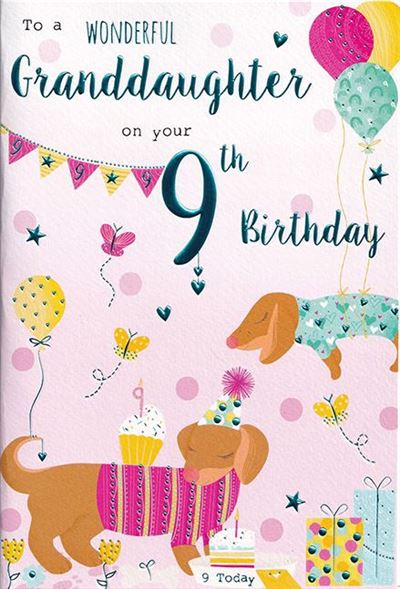 ICG Granddaughter 9th Birthday Card