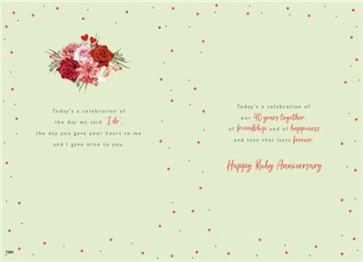 ICG Wife Ruby Anniversary Card