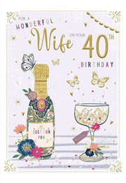 ICG Wife 40th Birthday Card