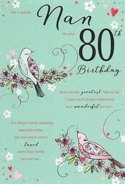 ICG Nan 80th Birthday Card