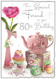 Jonny Javelin Special Friend 80th Birthday Card