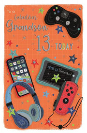 ICG Grandson 13th Birthday Card