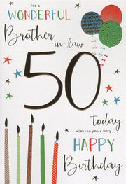 ICG Brother in Law 50th Birthday Card