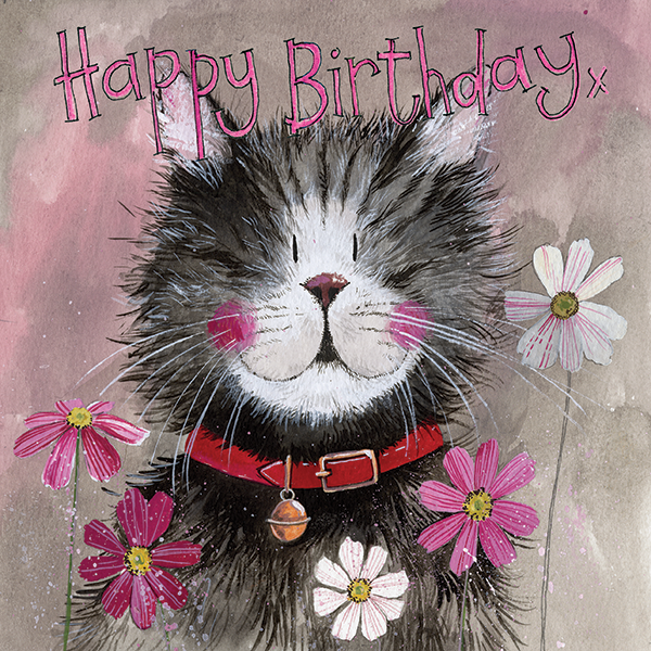 Alex Clark Whiskers Cat Birthday Card