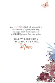 Words N Wishes Mum Birthday Card