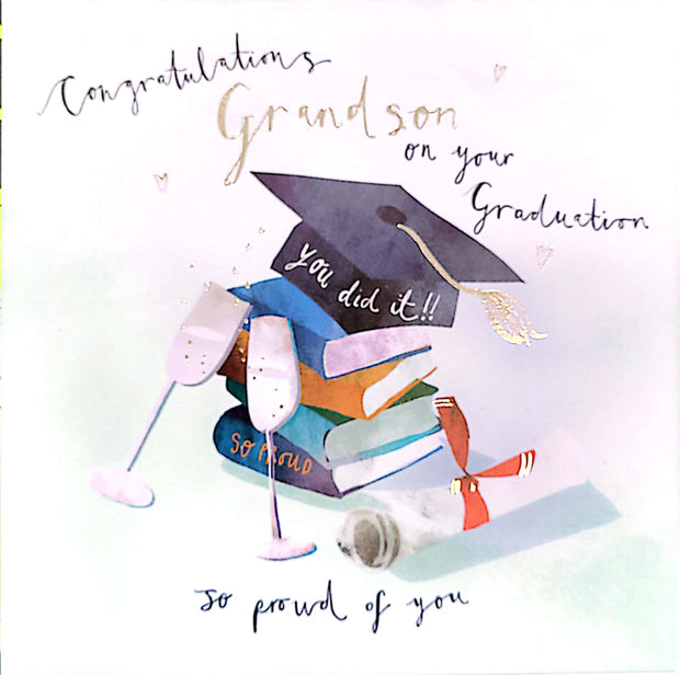 Ling Design Grandson Graduation Card