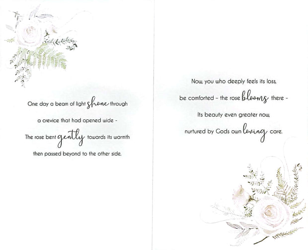 ICG The Rose Beyond The Wall Sympathy Card